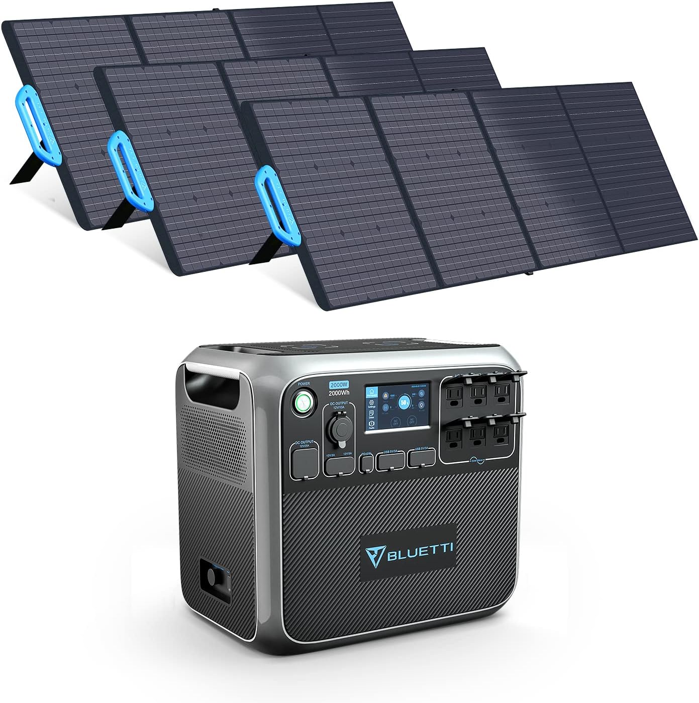 BLUETTI Portable Power Station AC200P, 2000Wh LiFePO4 Battery Backup w/ 6 2000W AC Outlets (4800W Peak), Solar Generator for Outdoor Camping, RV Travel, Home Use (Solar Panel Not Included)