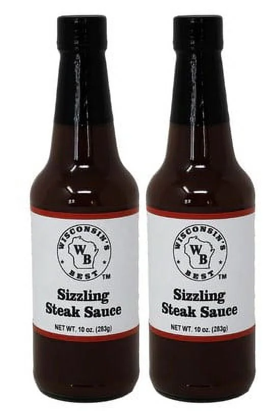 Wisconsin's Best- Sizzling Steak Sauce, 10 oz. (2 Bottles) Brings out the Bold Flavors of any Dish!