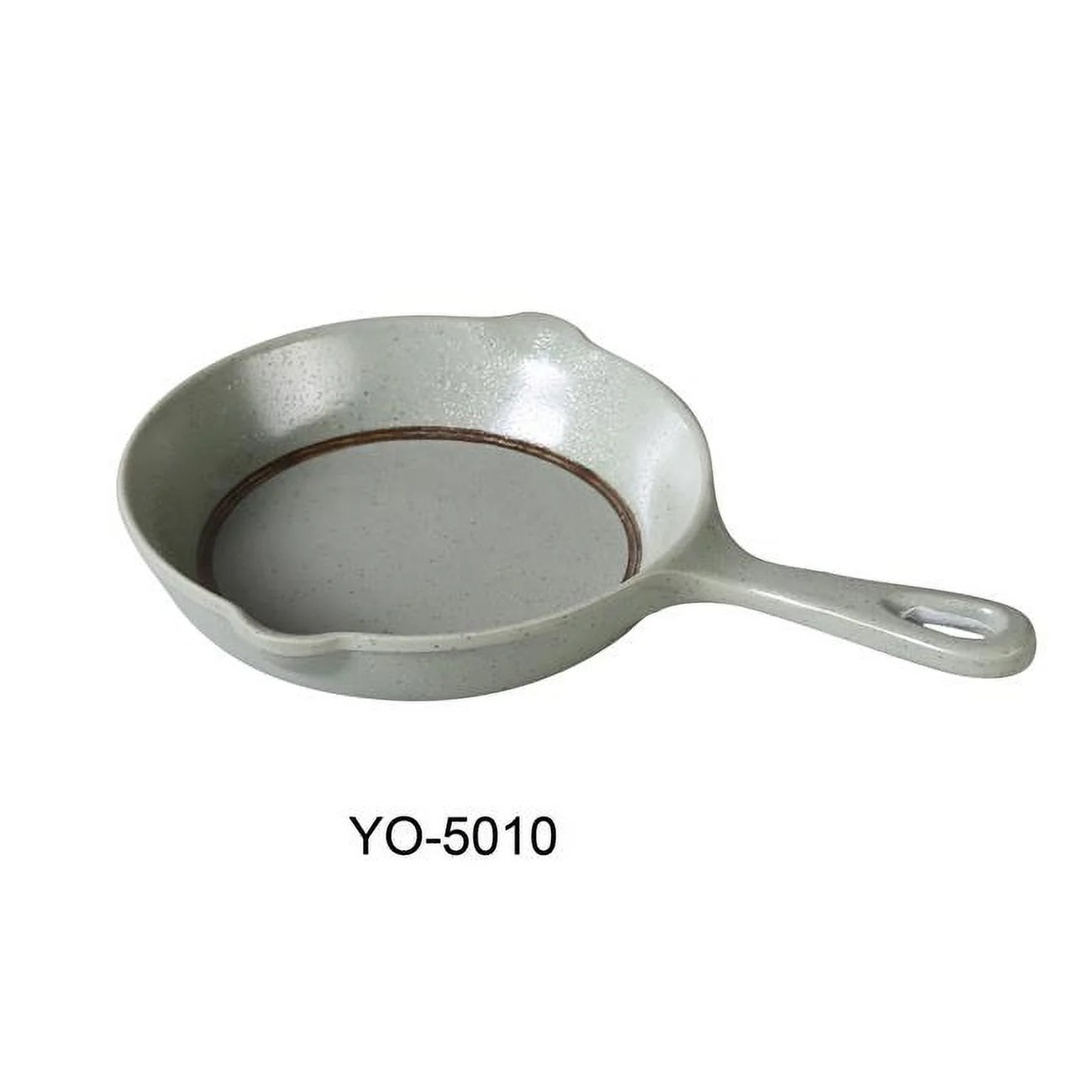 Yanco YO-5010 10 x 6.5 x 1.5 in. Yoto Melamine Pot Plate with Handle, Matte - 14 oz - Pack of 12