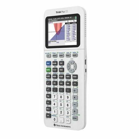Texas Instruments Ti-84 Plus CE Color Graphing Calculator, Bright White