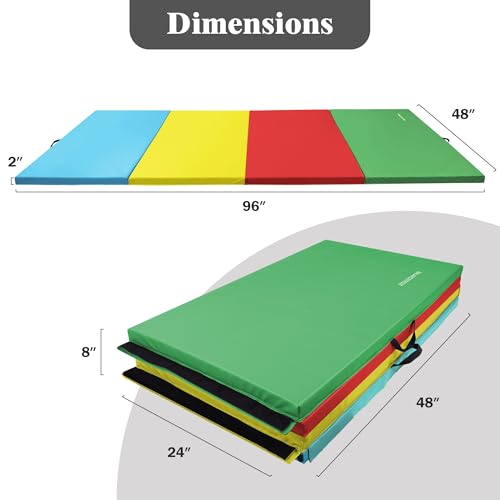 ​Fitvids Folding Exercise Gymnastics Mat, 4'x8'x2