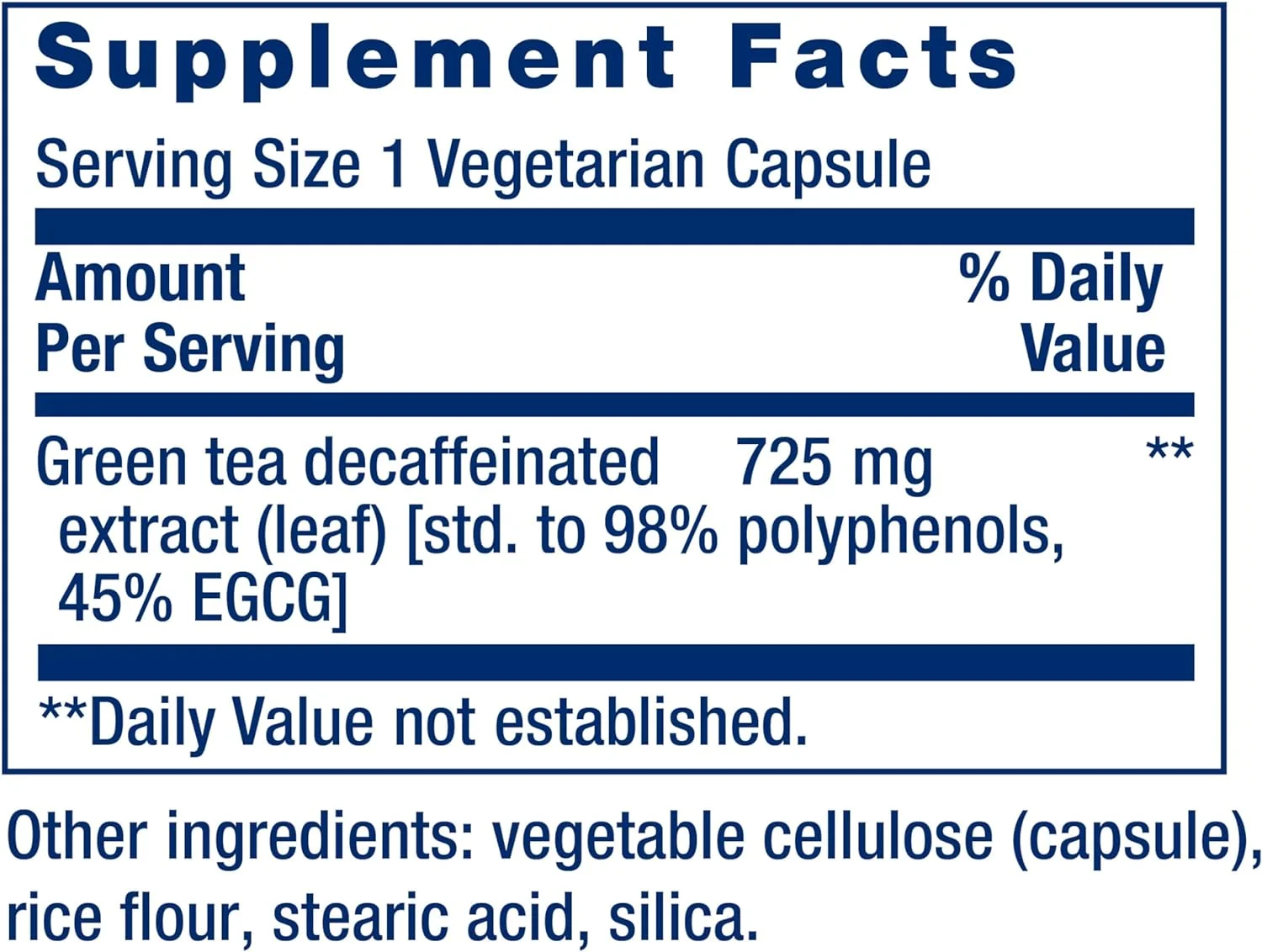 Life Extension Decaffeinated Mega Green Tea Extract – Polyphenol-Rich, Cell Health, Heart Health, Brain Health, Antioxidant Protection – Non-GMO, Gluten-Free, Vegetarian – 100 Capsules
