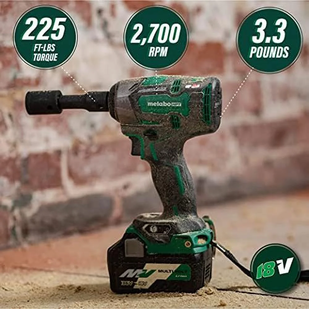 18V Cordless Impact Wrench | 225'-LBS Of Torque | 1/2