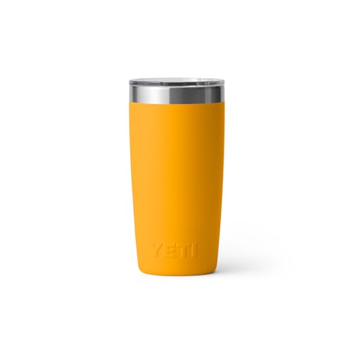 YETI Rambler 10 oz Tumbler, Stainless Steel, Vacuum Insulated with MagSlider Lid, Firefly Yellow