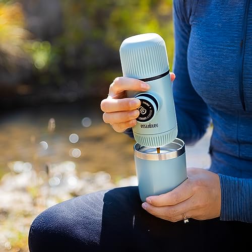 WACACO Octaroma Classico Vacuum Insulated Coffee Mug, Double-wall Stainless Steel Travel Tumbler With Drinking Lid, 6 fl oz (180ml), Carmine Red