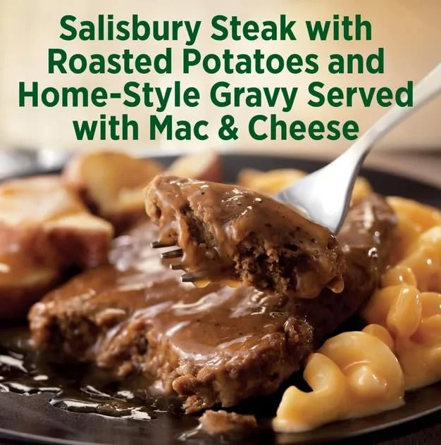 Marie Callender's Salisbury Steak Frozen Dinner with ice cold pack, 14 oz - Pack of 6