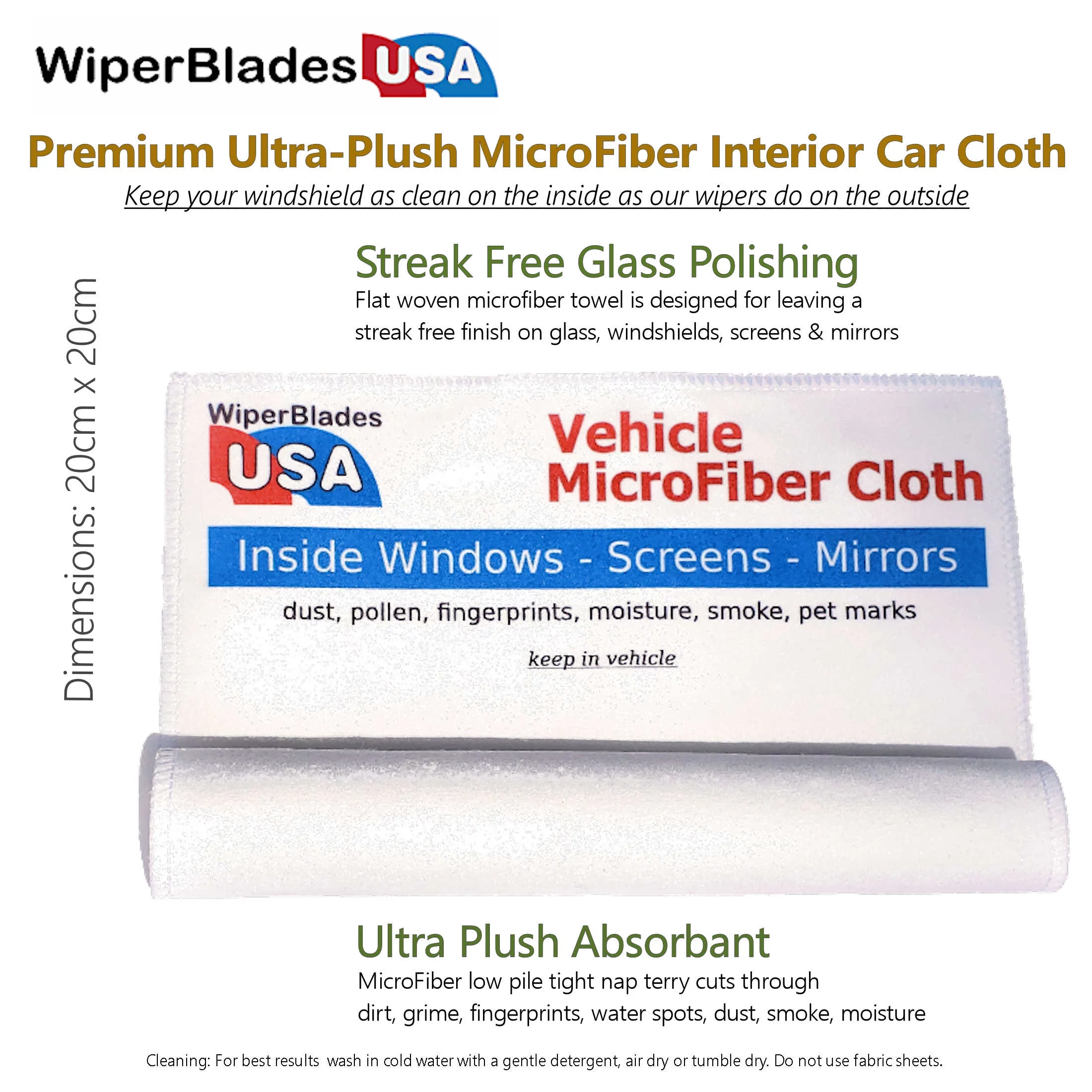 Beam Blade Wipers (Set of 3) w/Rear Wiper compatible with 2020 Hyundai Palisade