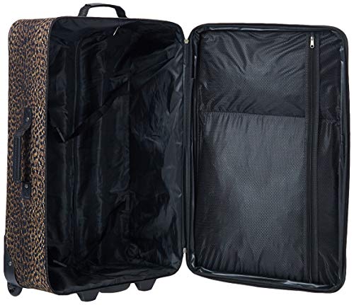 Rockland Jungle Softside Upright Luggage Set, Expandable, Owl, 4-Piece (14/29/24/28)