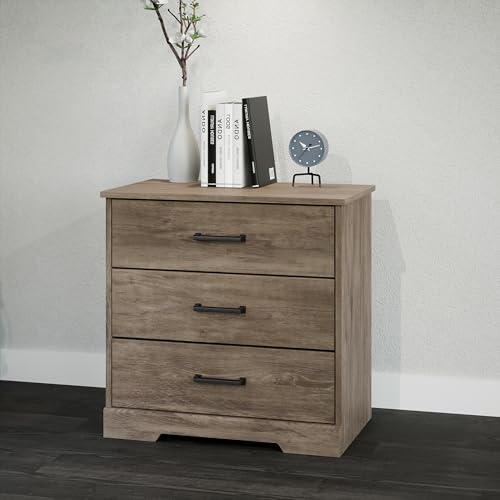 Prepac Sonoma Traditional Tall Nightstand Side Table with 3 Drawers, Functional Tall 3-Drawer Bedside Table 16