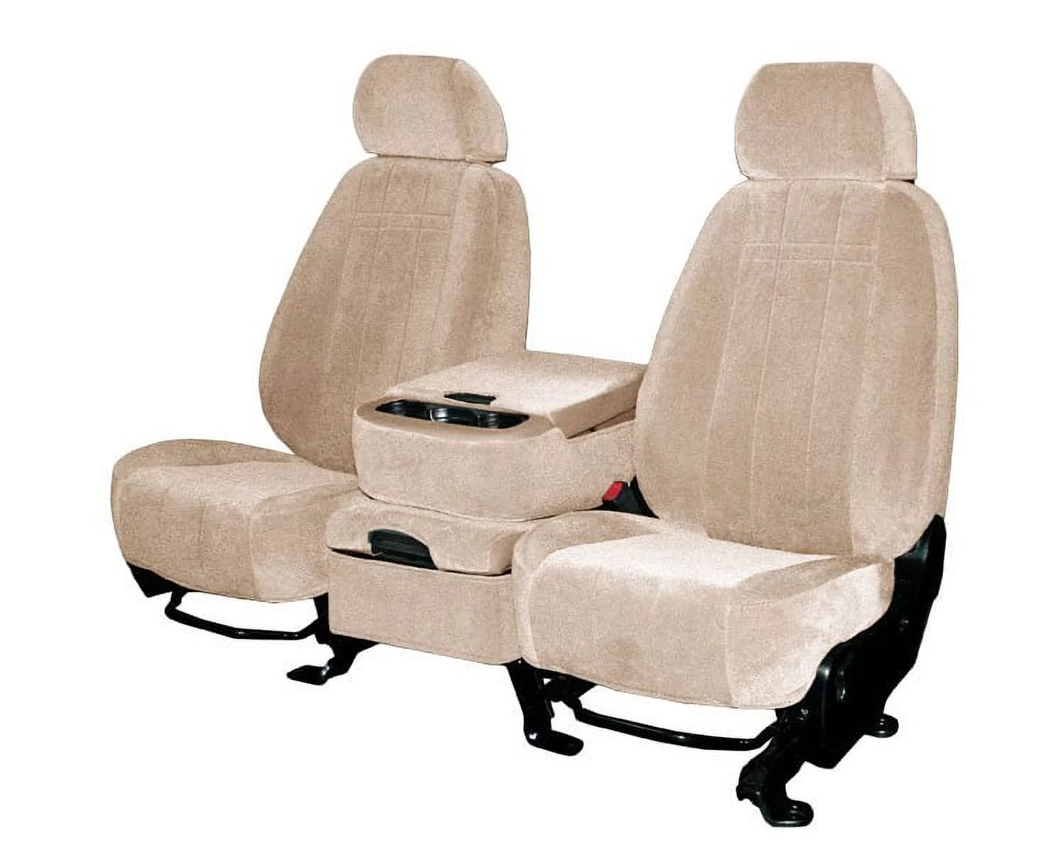 CalTrend Front Buckets O.E. Velour Seat Covers for 1991-1995 Saturn SL2 - ST312-05RA Sandstone Classic Insert and Trim