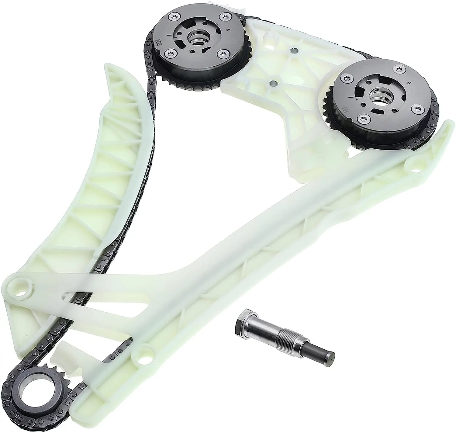 A-Premium Engine Timing Chain Kit W/Tensioner [fits DOHC, 4Cyl 2.0L, 6Cyl 3.0L] Compatible with BMW [2,3,4,5 Series F22 F23 F25 F30 F31 F33 F36 E84], 228i, 328i 12-16, 428i, 528i & X1, X3, X4, X5, Z4