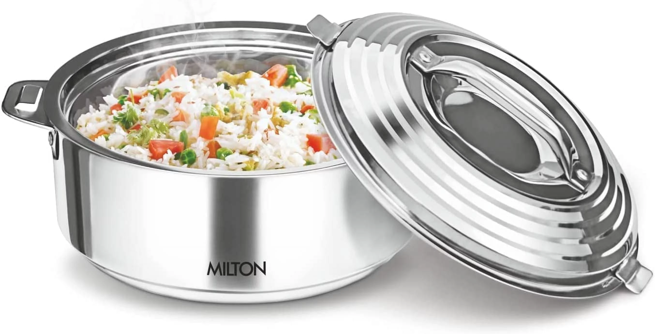 Milton Galaxia 2500 Insulated Stainless Steel Casserole, 84 oz Food Hot Cold for Long Hours Silver