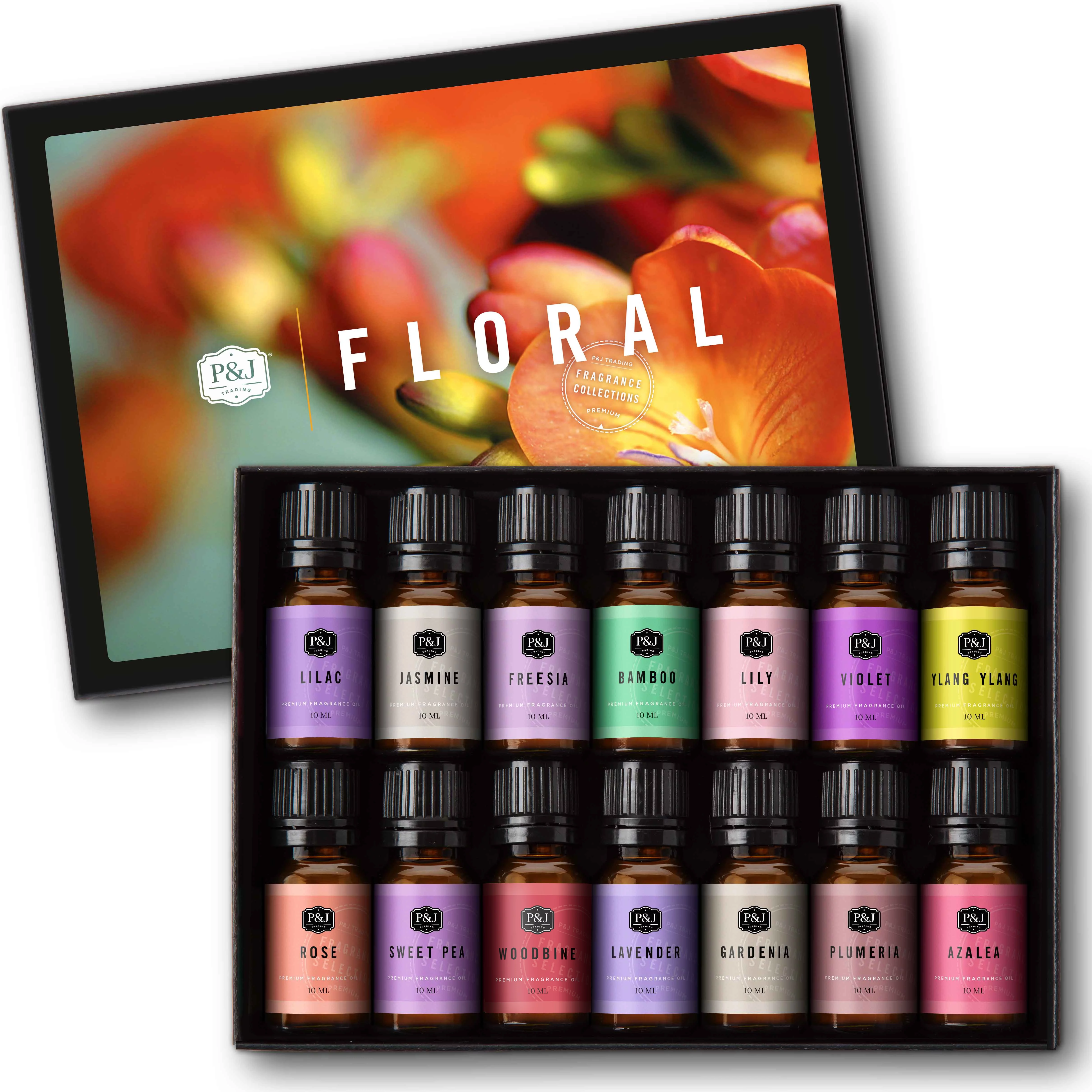 Floral Set of 14 Fragrance Oils - Premium Grade Scented Oil - 10ml
