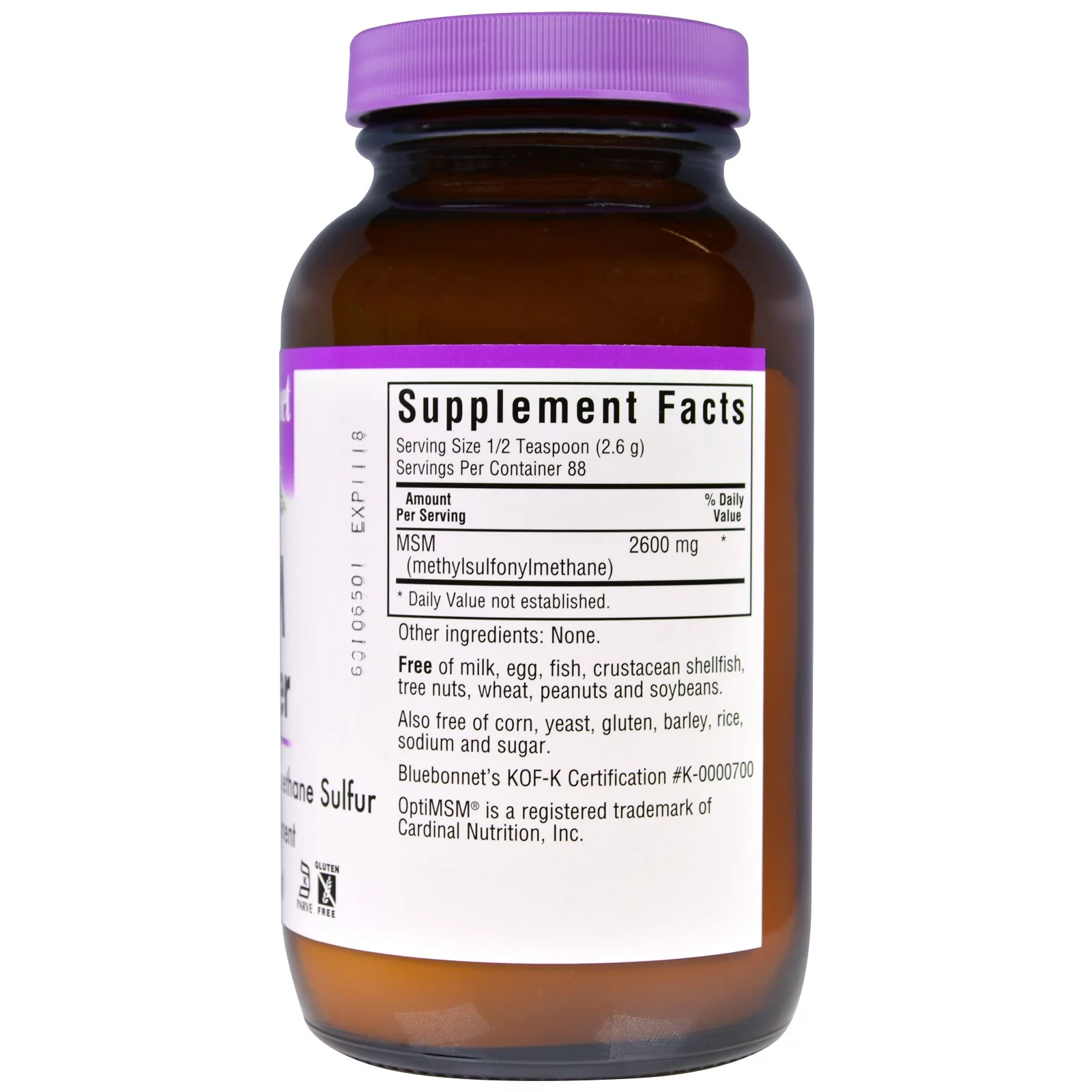 Bluebonnet MSM Powder, 8 Oz