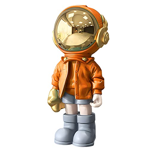 Dosker Small Astronaut Statues Mini Spaceman Sculpture Polyresin Arts Gifts Blue Figurine Ornament Room Decor for Men,Home and Desktop Accessories Tabletop Decoration, Living Room, Office, Bookshelf