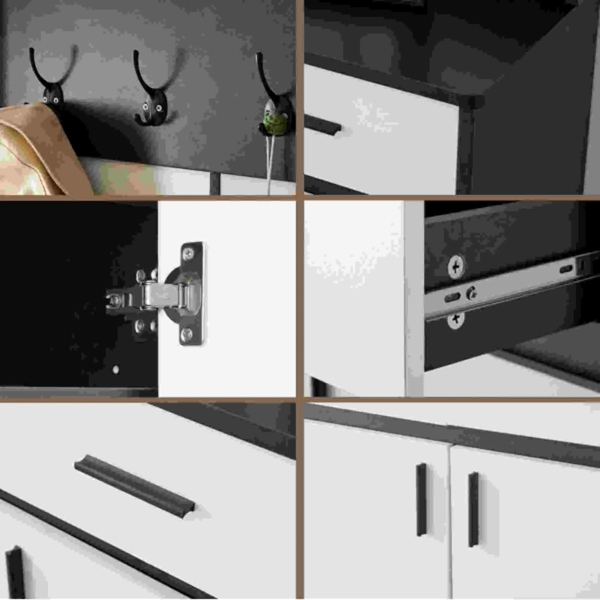 Dinling Entryway Bedroom Armoire,Shoe Cabinet,Wardrobe Armoire Closet White