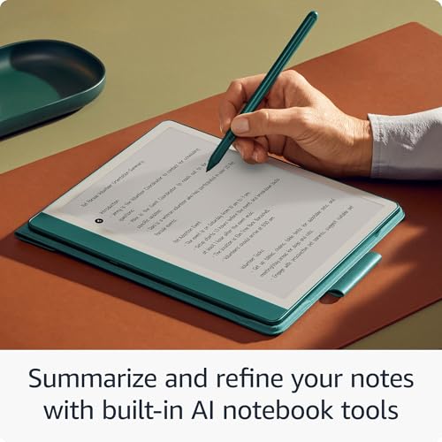 Amazon Kindle Scribe (32GB) - Your notes, documents and books, all in one place. With built-in AI notebook summarization. Includes Premium Pen - Tungsten + 3 months of Kindle Unlimited (with auto-renewal)