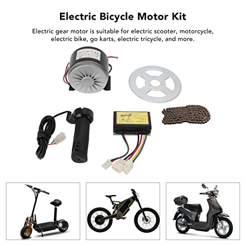 Electric Motor Kit, 12V 250W 2750RPM High Speed Engine Kit Bike Conversion Kit with Speed Controller Electric Gear Motor Kit for Motorcycle Electric Scooter E Bike