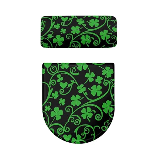 Christmas Bow Bell Toilet Tank Lid Cover and Toilet Seat Lid Cover 2 Pcs Set Toilets Covers with Elastic Cloth Fits Most Toilets Tanks & Lids