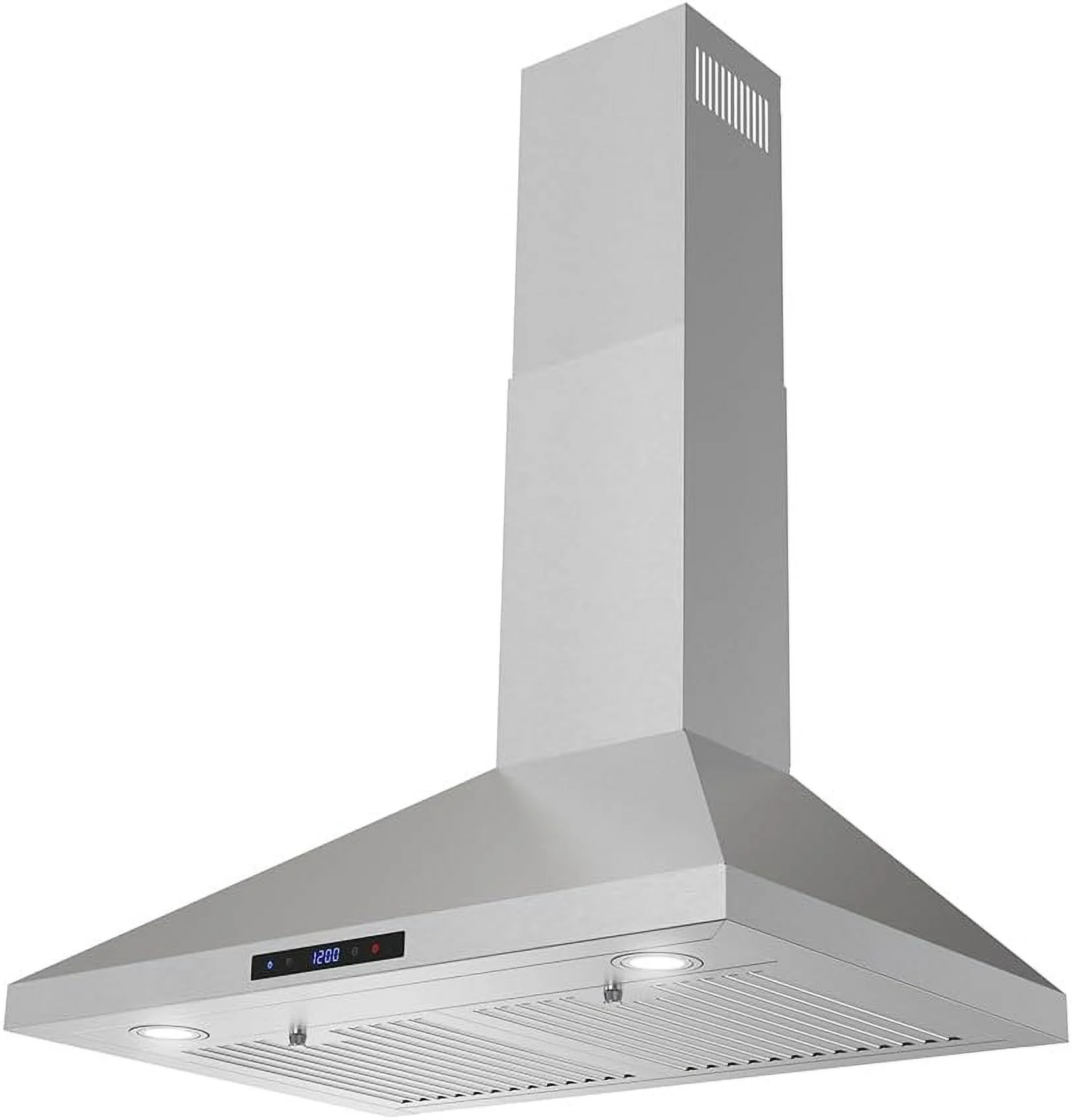 Streamline 30 in. Giotto Ductless Wall Mount Range Hood in Brushed Stainless Steel with Baffle Filters, Touchpad Control, LED Lights