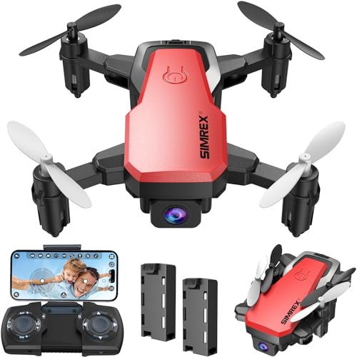 X300C Mini Drone with Camera 720P HD FPV, RC Quadcopter Foldable Drone With Altitude Hold, 3D Flip, Headless Mode, Gravity Control and 2 Batteries, Gifts for Kids, Adults, Beginner