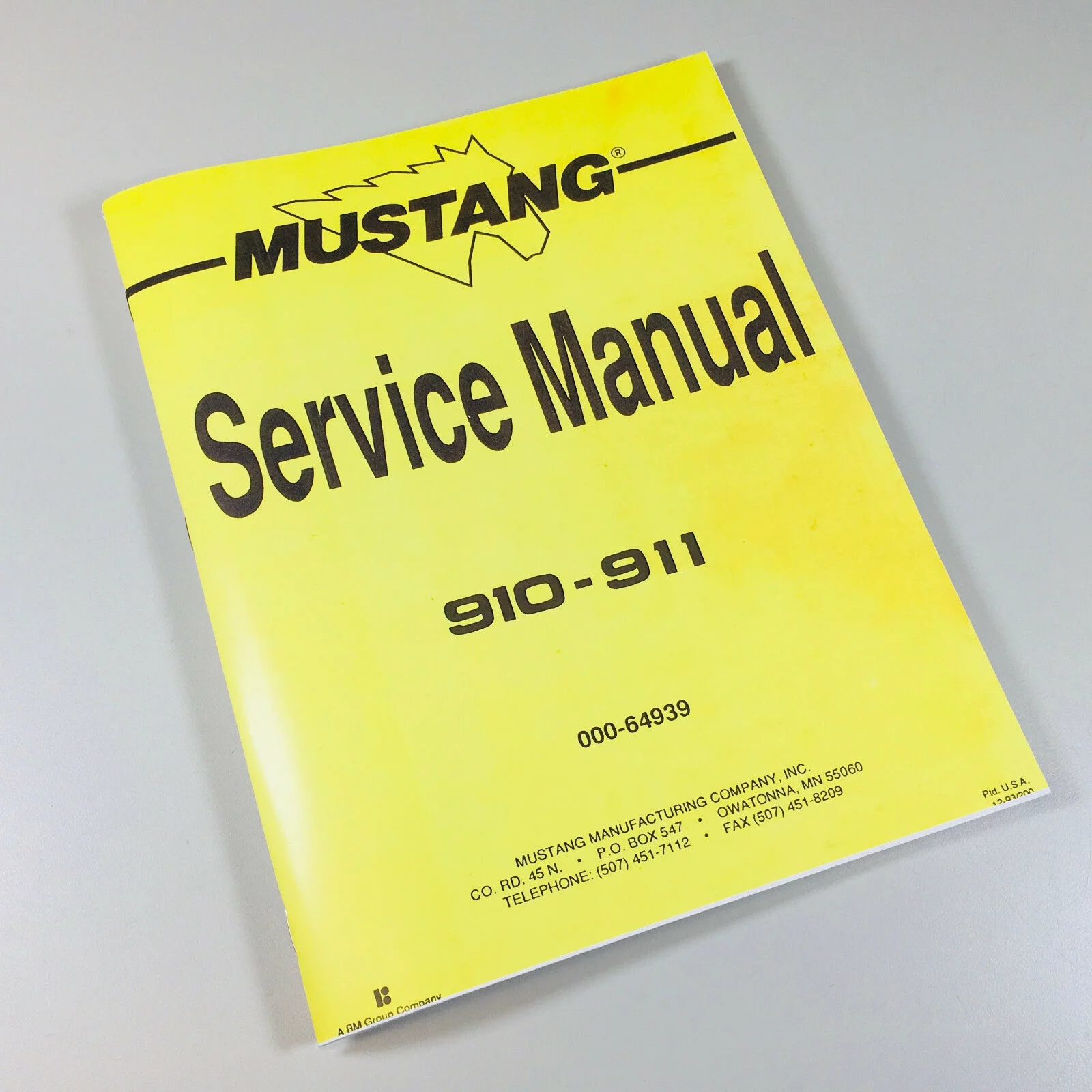 Mustang 910 911 Skid Steer Service Repair Manual Technical Shop Book