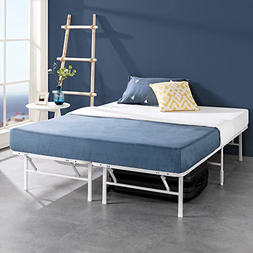 ZINUS Rumi 14in Full Metal Bed Frame, Quick Assembly SmartBase® Mattress Foundation, Heavy Duty Sturdy Steel with No Box Spring Needed, Eco-Friendly Packaging, Black