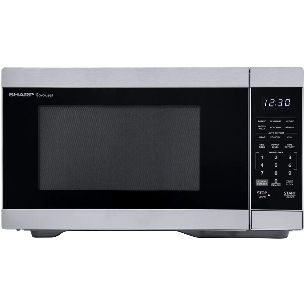Sharp 1.1 Cu. Ft. Silver Countertop Microwave with Alexa