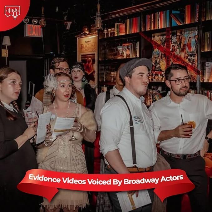 Roaring 20s Murder Mystery Game: Death by Bathtub Gin | Murder Mystery Games | Flexible 4-20+ Players | Physical Game Kit