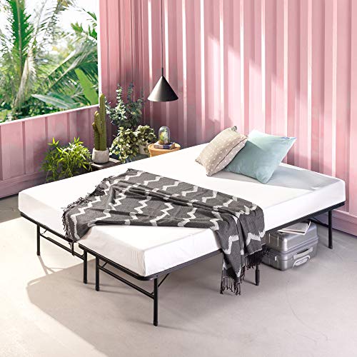 ZINUS Rumi 14in Full Metal Bed Frame, Quick Assembly SmartBase® Mattress Foundation, Heavy Duty Sturdy Steel with No Box Spring Needed, Eco-Friendly Packaging, Black
