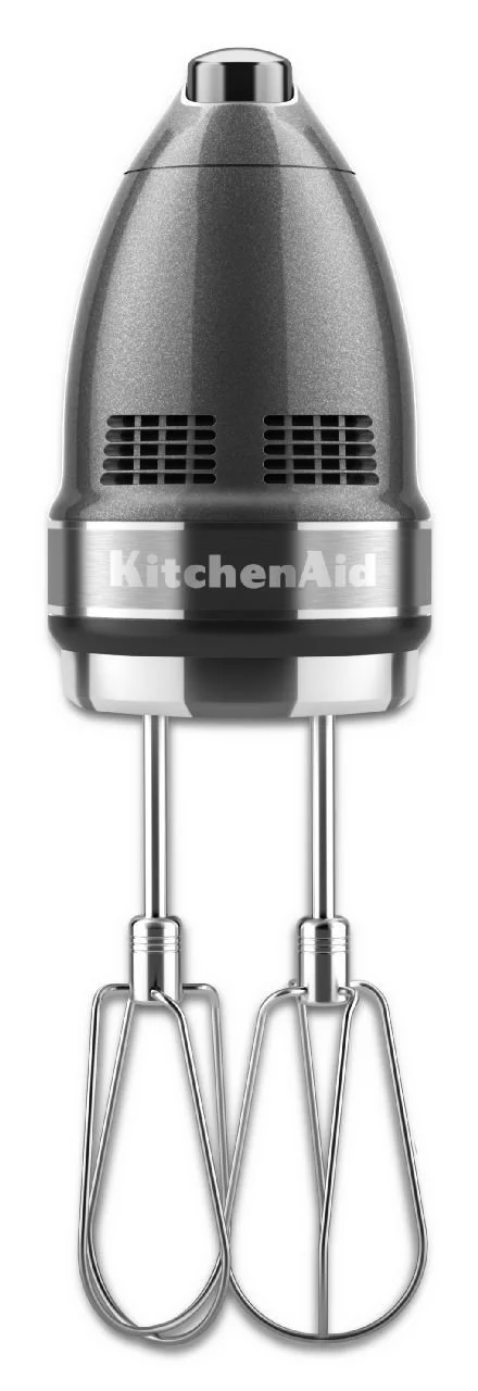 KitchenAid KHM7210QG 7-Speed Digital Hand Mixer with Turbo Beater II Accessories and Pro Whisk - Liquid Graphite