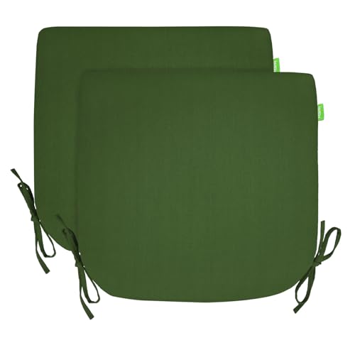 Outdoor Chair Cushions for Patio Furniture Set of 2, Patio Seat Cushions with Ties 17''x 16'', Water Repellant Outdoor Cushions Patio Furniture Cushions, Corner Outdoor Chair Pads Fade Resistant