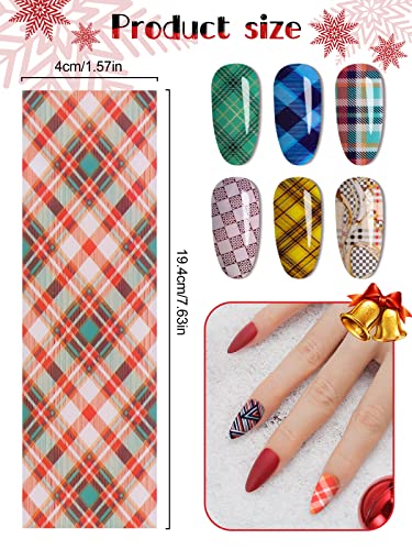 Kalolary 100 Sheets Christmas Nail Foil Transfer Stickers, Snowflakes Snowman Santa Claus Holographic Laser Nail Art Foils Decals for New Year Winter Nail Art Decoration