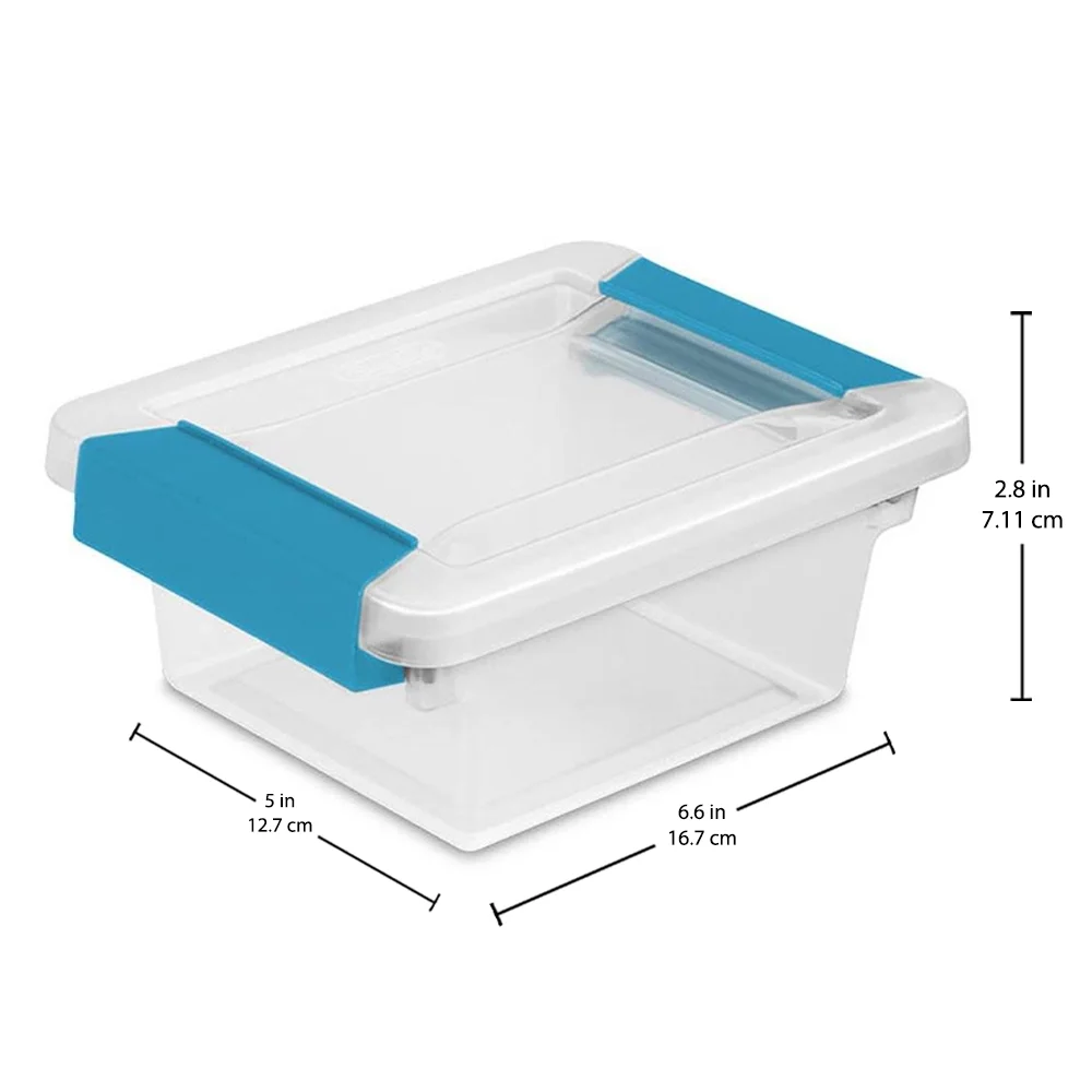 Sterilite Mini Clip Storage Box, 6 Pack, & Medium Clip Storage Box, 4 Pack