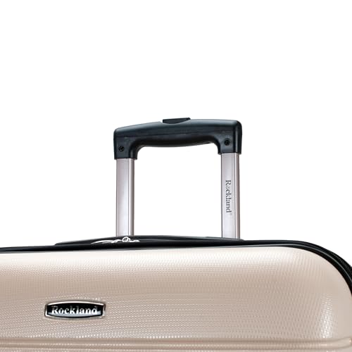 Rockland Melbourne Hardside Expandable Luggage with Spinner Wheels, Blue, Checked Large 28