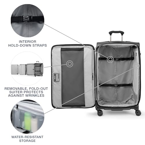 Travelpro Crew Classic Lightweight Softside Expandable Checked Luggage, 8 Wheel Spinner Suitcase, TSA Lock, Men and Women, Checked Large 29-Inch, Patriot Blue