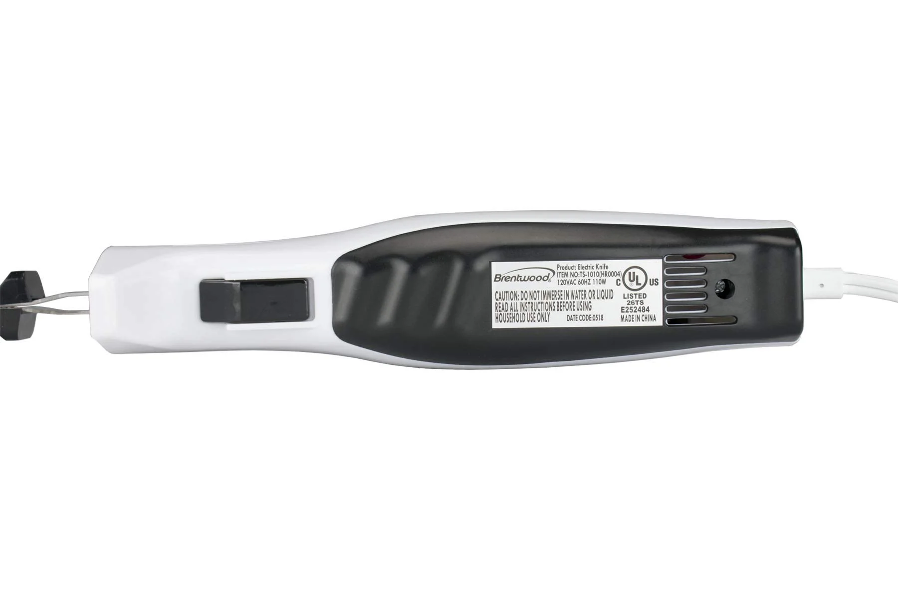 Brentwood Appliances 7in. Electric Carving Knife - White