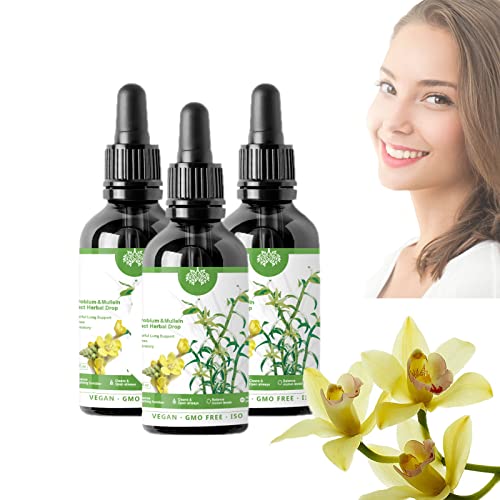 Clearbreath Dendrobium & Mullein Extract - Powerful Lung Support, Clear Breath Dendrobium & Mullein Extract Herbal Drops, Herbal Clearbreath Drops, Dendrobium Mullein Extract for Lung Care (2pcs)