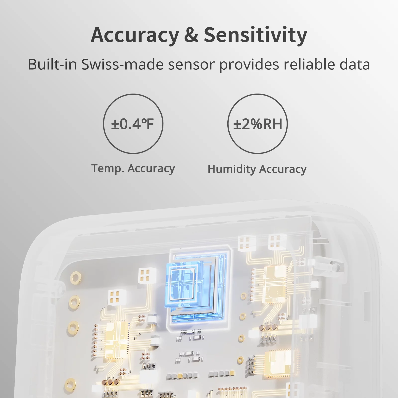 SwitchBot Thermometer & Hygrometer Plus, Smart Bluetooth Temperature Humidity Sensor, 3