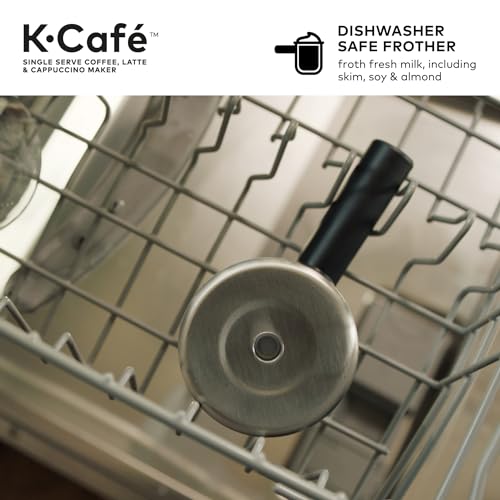 Keurig K-Cafe Single-Serve K-Cup Coffee Maker, Latte Maker and Cappuccino Maker, Comes with Dishwasher Safe Milk Frother, Coffee Shot Capability, Compatible with all Keurig K-Cup Pods, Dark Charcoal