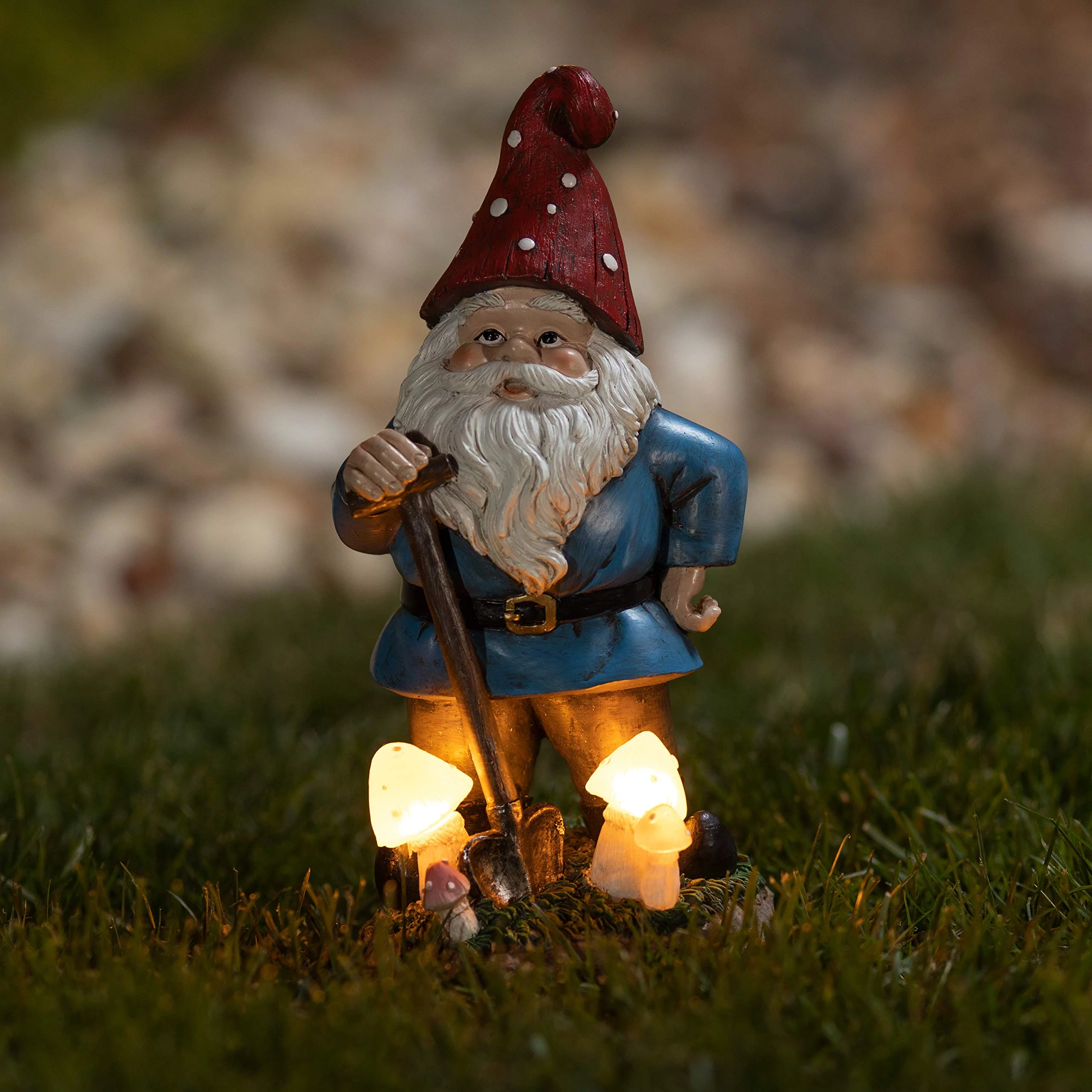 Dawhud Direct | Vp Home Mystic Mushroom Gnome Solar Powered Led Outdoor Decor