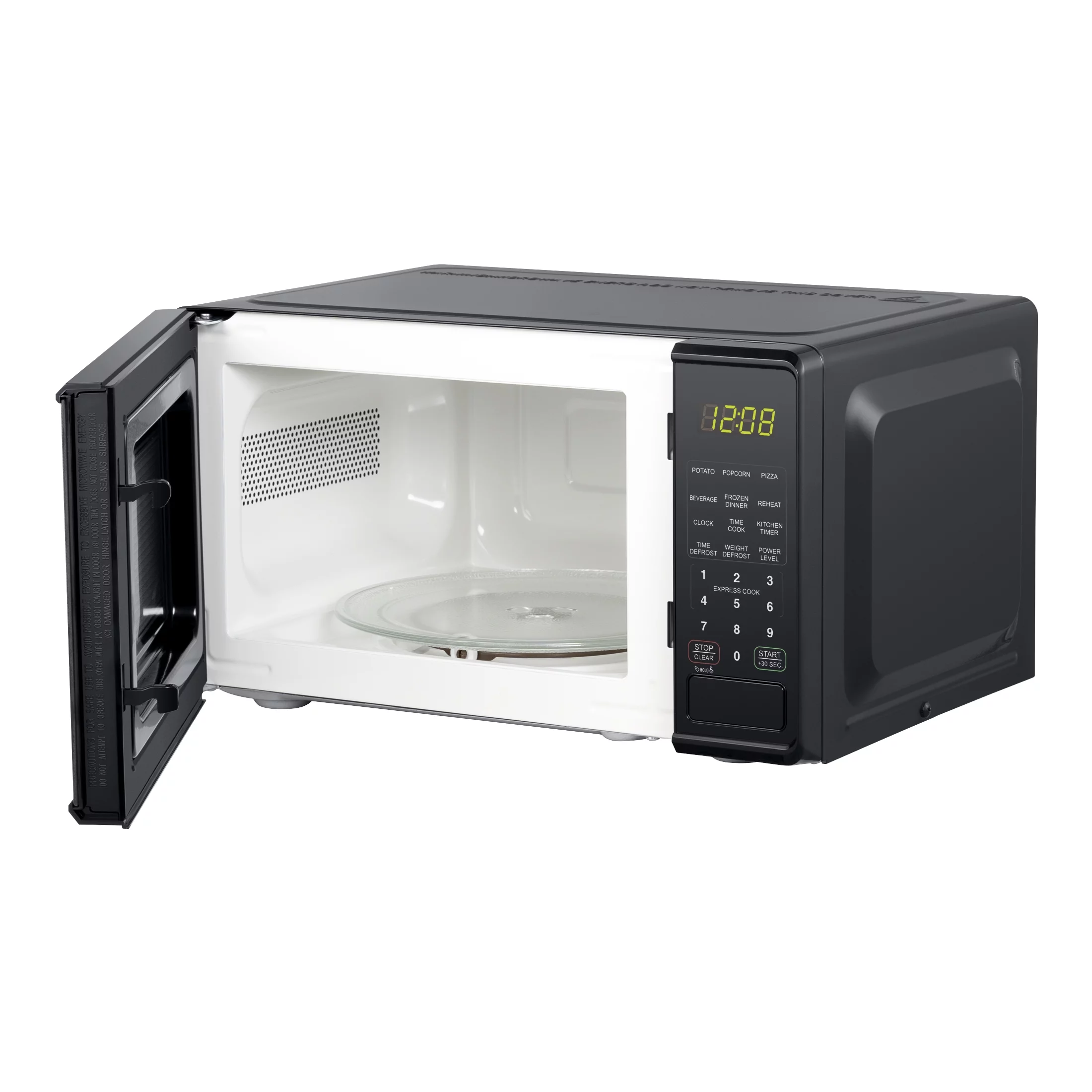 Mainstays 0.7 Cu ft Countertop Microwave Oven, 700 Watts, Black, New