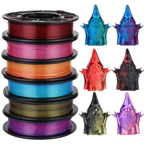 Rainbow 3D PLA Printer Filament 1.75 mm, Matte 3 D PLA Printing Print Filament +/-0.03mm, 1kg/2.2lbs