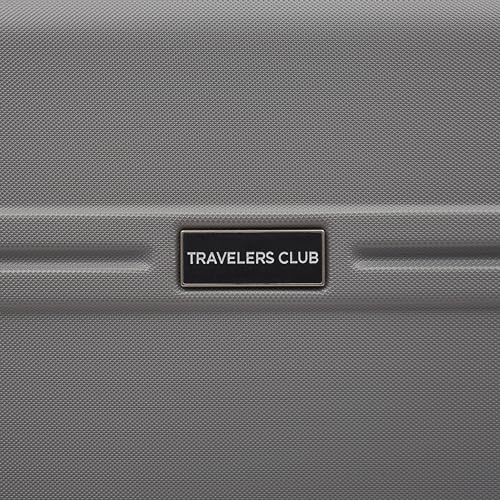 Travelers Club Skyline Spinner Luggage, Gray, 22-Inch Carry-On