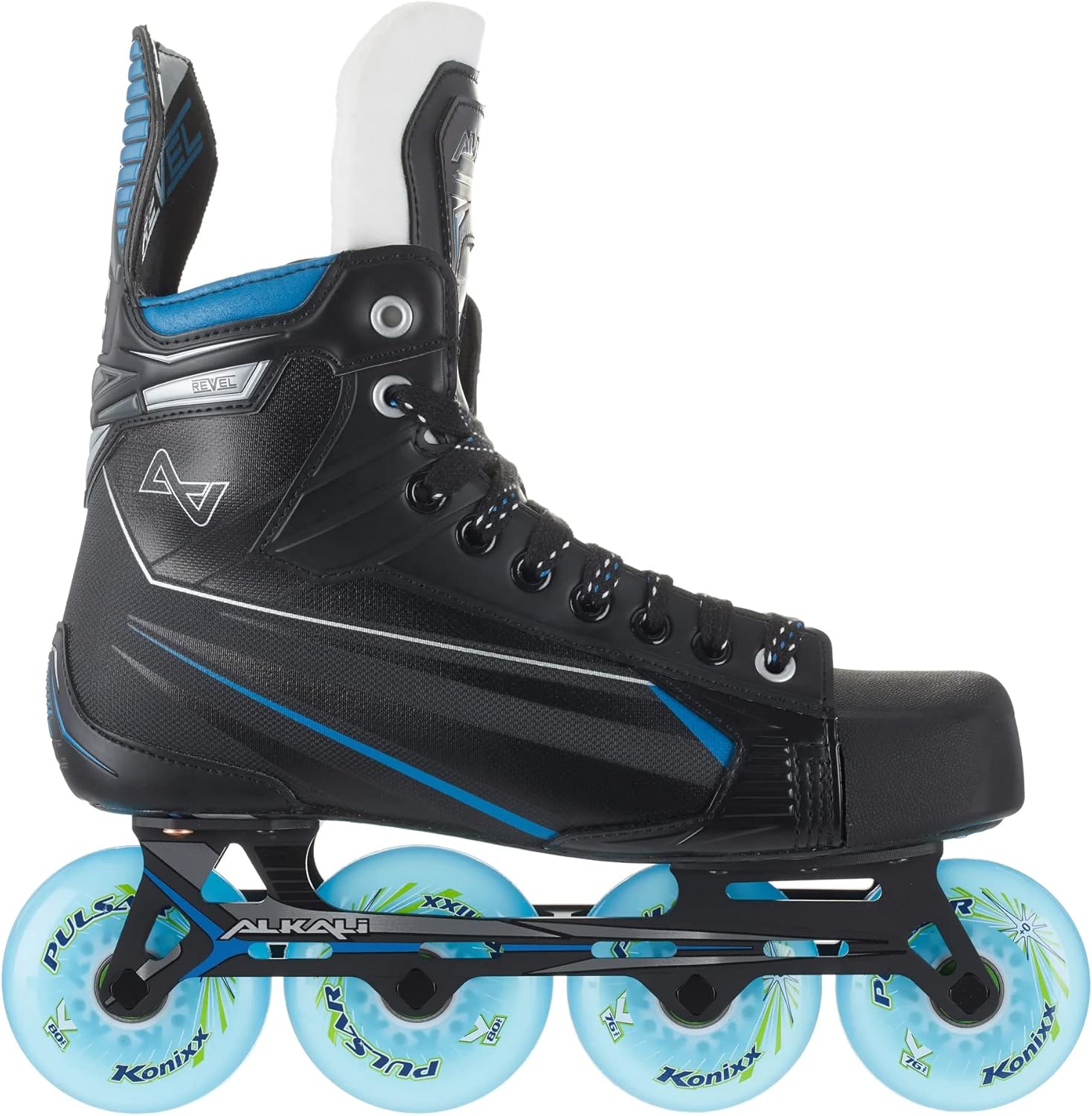 Alkali Revel 3 Junior Inline Hockey Skates Black/Blue 4.0 D
