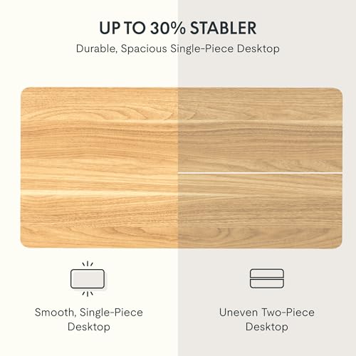 FLEXISPOT EN2 Whole-Piece Standing Desk with Clamp Power Strip, 55 x 28” Electric Stand Up Height Adjustable Desk with Cable Management (Black Frame + 55