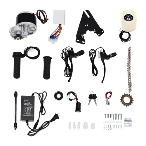 Electric Bicycle Conversion Kit 250W 24V - 250W Copper Motor, 24V Battery Charger, Brake Handles & Lights - DIY E-Bicycle Motor Kit