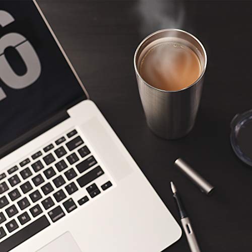 DOMICARE 20oz Stainless Steel Tumbler Bulk with Lid, Double Wall Vacuum Insulated Travel Mug, Powder Coated Coffee Cup, Powder Black, 8 Pack