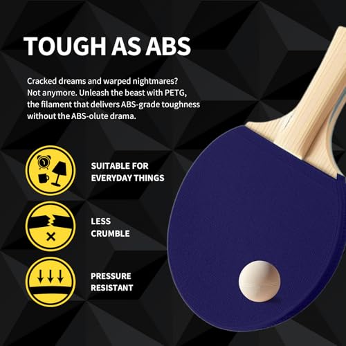 OVERTURE PETG Filament 1.75mm, 3D Printer Filament, 1kg Filament (2.2lbs), Dimensional Accuracy Probability +/- 0.02 mm, Fit Most FDM Printers (Black (1-Pack))