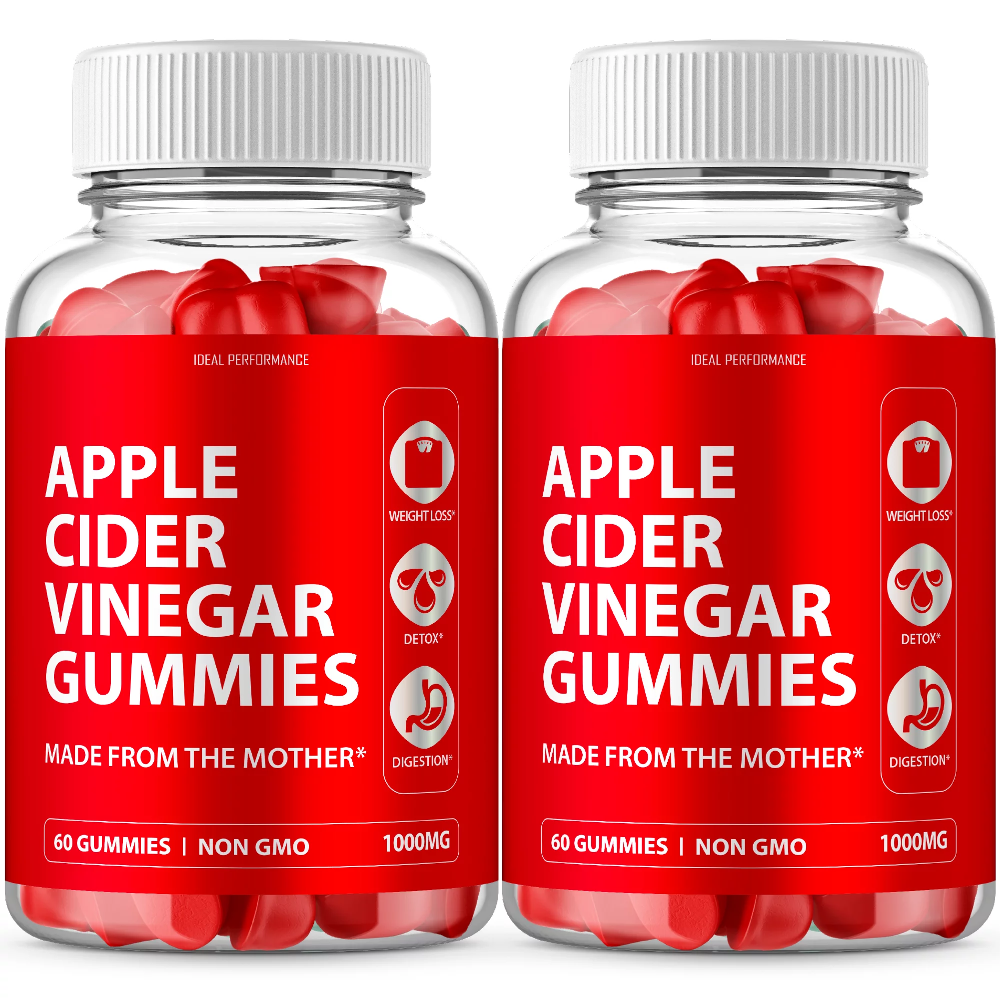 ACV With The Mother Diet Gummies for Digestion, Weight Loss (120 Gummies)